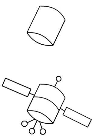 卡通人造卫星简笔画图片