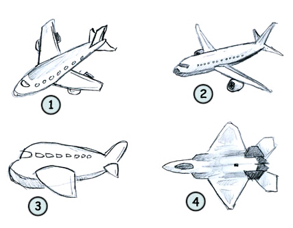 分步绘画儿童飞机简笔画图片