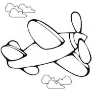 教你怎么画卡通客机飞机简笔画图片