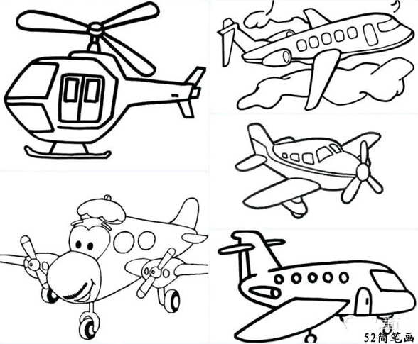 儿童简笔画飞机图片