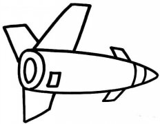 卡通喷气式战斗机、侦察机简笔画图片(铅笔素描)