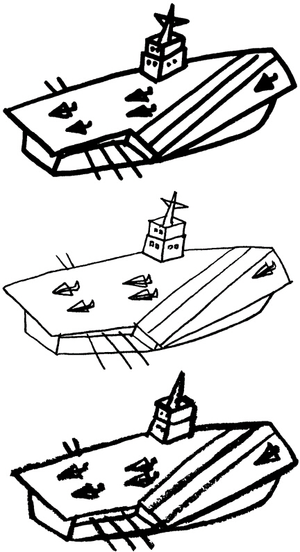 航空母舰简笔画图片