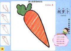 教你怎么绘画红萝卜简笔画图片(铅笔素描)