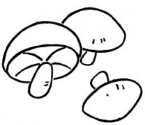 简笔画小蘑菇的卡通图片