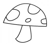 卡通蘑菇简笔画图片大全(铅笔素描)