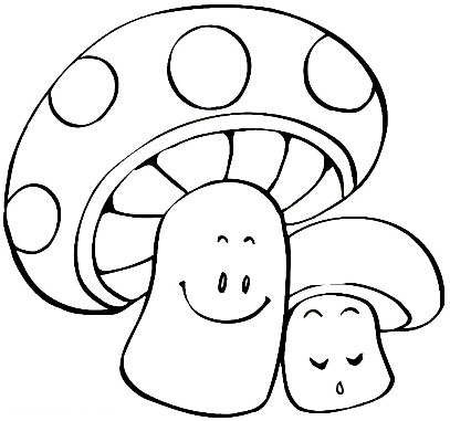 简笔画可爱蘑菇图片