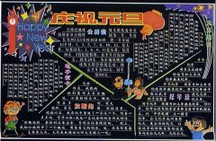 2017《庆祝元旦》新年黑板报图片