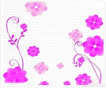 精美紫色梅花手抄报花边背景图案