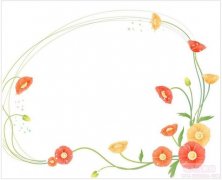 春天的花朵手抄报花环花边背景图案