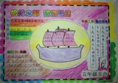 小学五年级“帆船之都,银海起航”手抄报图片