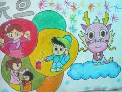 幼儿园获奖庆元旦迎新年儿童画作品图片