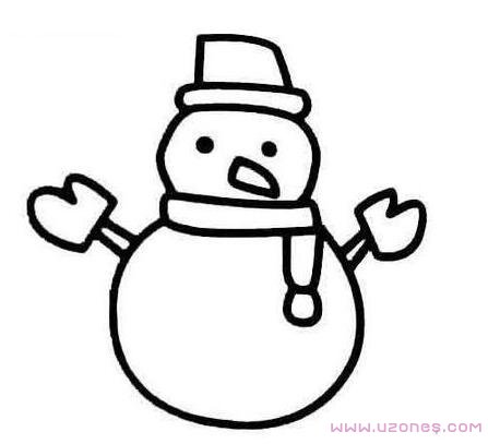 简笔画可爱的小雪人卡通图片大全-www.qqscb.com