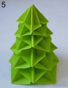 手工折纸立体圣诞树制作方法图解教程