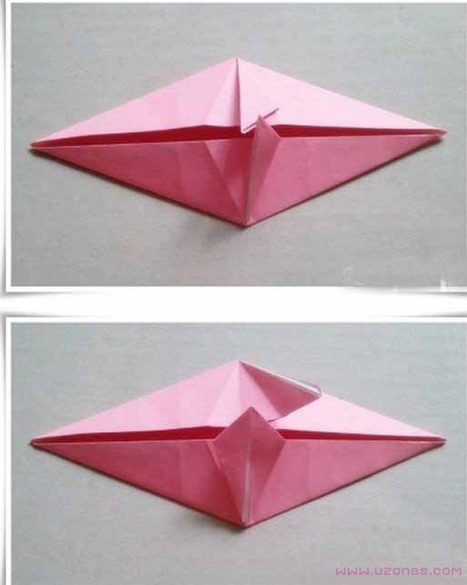 折纸立体小雨伞的制作方法图解步骤-www.qqscb.com