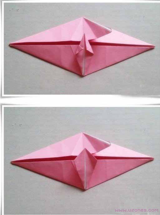 折纸立体小雨伞的制作方法图解步骤-www.qqscb.com