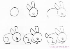 手绘小白兔简笔画分步骤铅笔素描