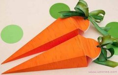 简单手工卡纸胡萝卜的折法图解教程