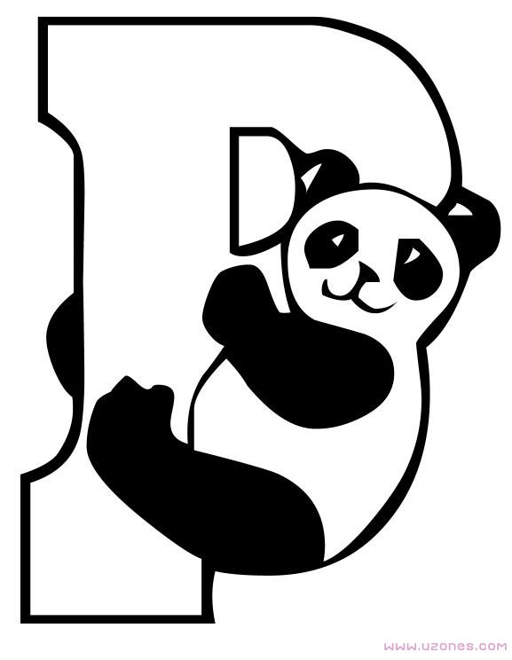 可爱的大熊猫简笔画手绘图片素描铅笔-www.qqscb.com