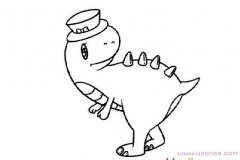 绘画可爱的小恐龙简笔画图片素描铅笔