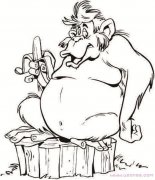 手绘大猩猩吃香蕉的简笔画图片素描
