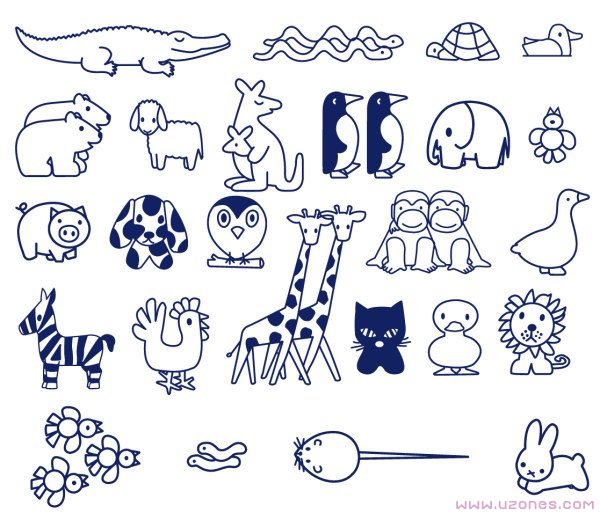 各种小动物简笔画图片大全素描铅笔-www.qqscb.com