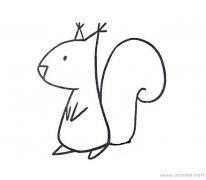 简单可爱小松鼠简笔画图片手绘素描
