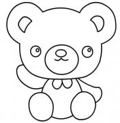 手绘可爱的熊宝宝简笔画图片素描铅笔