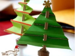 儿童手工折纸圣诞树的制作方法教程