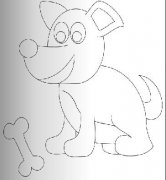 爱吃骨头的小狗简笔画图片素描铅笔