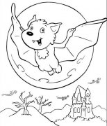 可爱的小蝙蝠简笔画图片素描铅笔