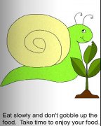 儿童卡通蜗牛简笔画图片素描彩铅画