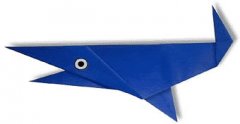 简单折纸手工小鲨鱼的制作方法图解教程