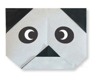 怎么折纸熊猫脸 小熊猫的折法图解-www.qqscb.com