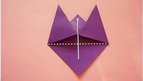 简单折纸可爱的小猫咪的折法图解教程-www.qqscb.com