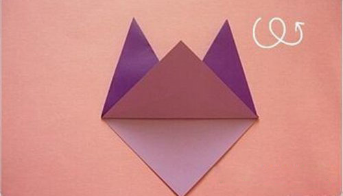 简单折纸可爱的小猫咪的折法图解教程-www.qqscb.com