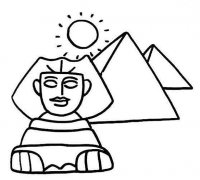 儿童埃及风光简笔画图片素描铅笔
