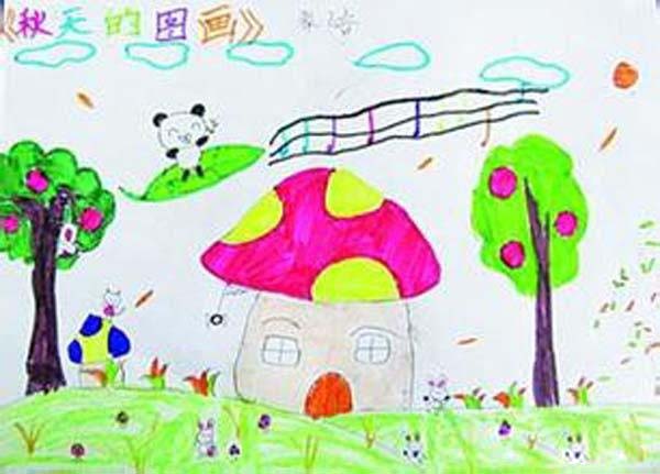 幼儿园秋天的图画儿童画作品图片大全-www.qqscb.com