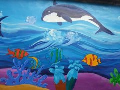 奇妙海底世界水粉画教师范画作品