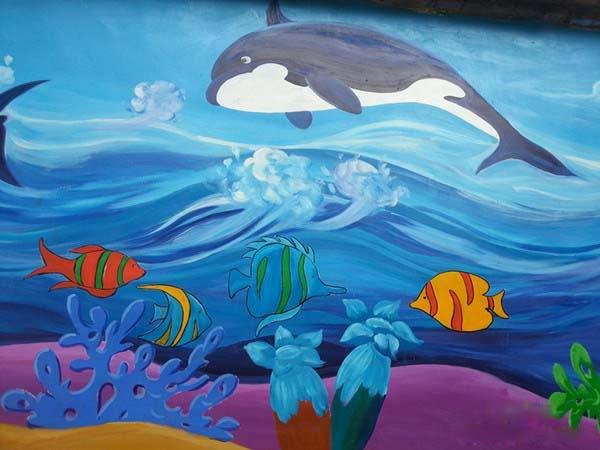 奇妙海底世界水粉画教师范画作品-www.qqscb.com
