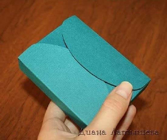 简单折纸漂亮包装礼盒的制作方法展开图-www.qqscb.com