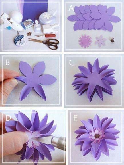 简单卡纸漂亮的装饰花朵的折法图解教程-www.qqscb.com