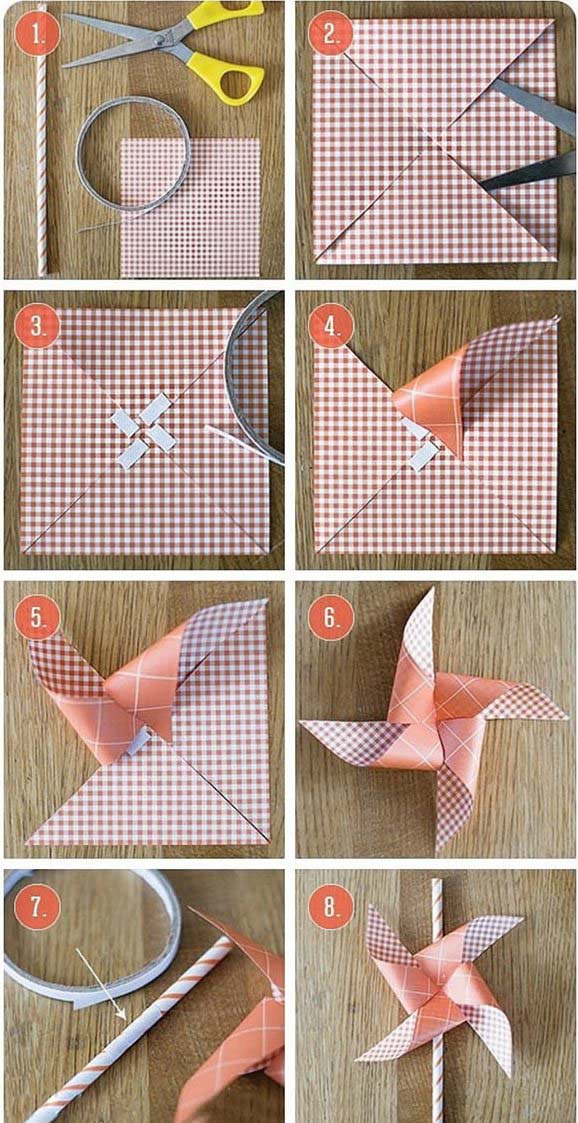简单折纸DIY可爱小风车的折法图解教程-www.qqscb.com