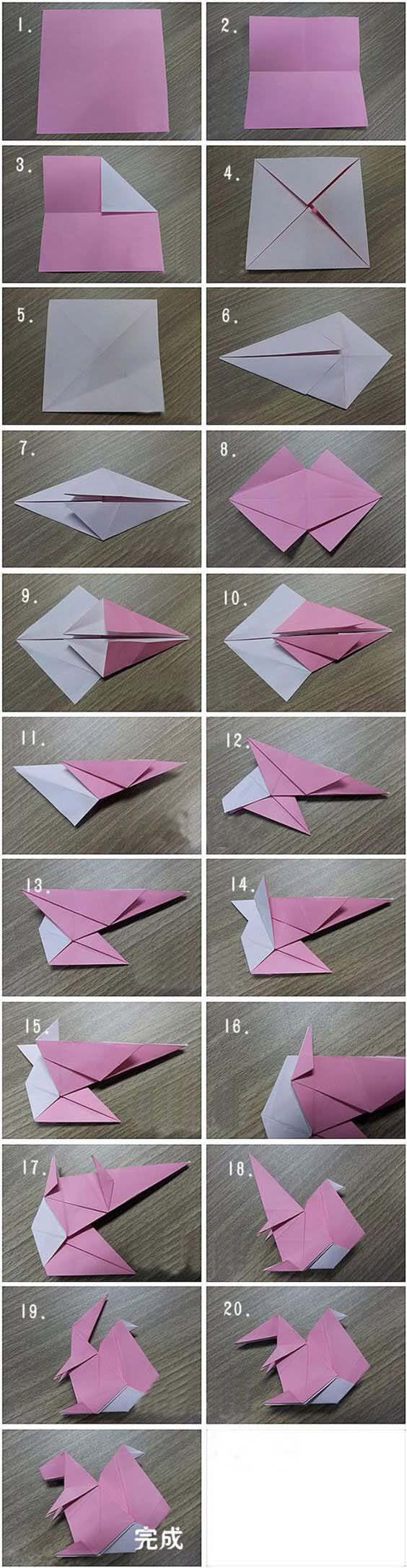 儿童折纸可爱的小松鼠的制作方法图解-www.qqscb.com
