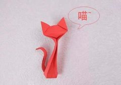 DIY手工折纸小猫咪的折法图解步骤