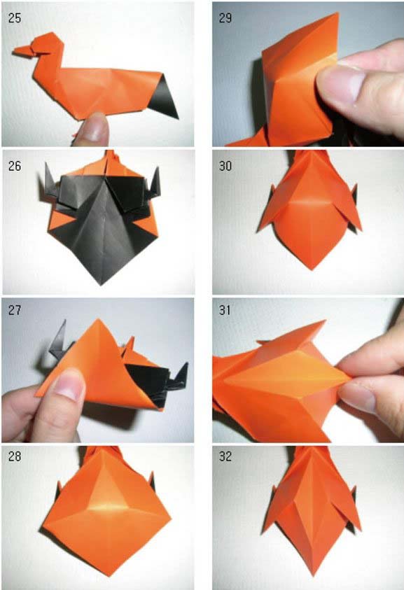 手工立体小鸭子的折法 鸭子折纸大全图解-www.qqscb.com