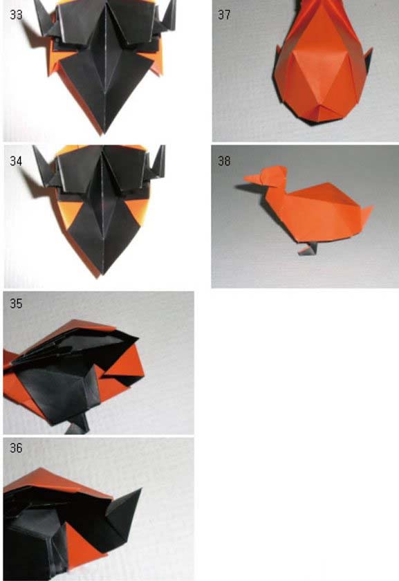 手工立体小鸭子的折法 鸭子折纸大全图解-www.qqscb.com