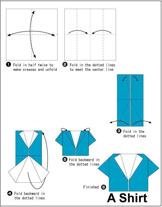 简单折纸手工衣服裤子的折法图解教程大全-www.qqscb.com