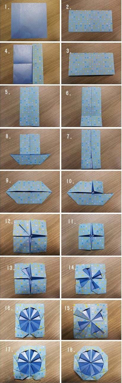 简单折纸diy幸福摩天轮的折法图解教程-www.qqscb.com
