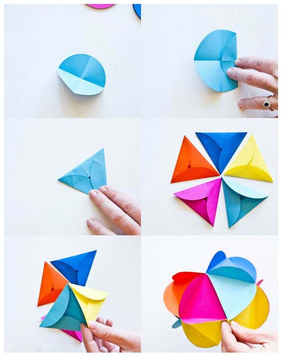 怎么折纸手工花球的方法 花球折纸大全图解-www.qqscb.com