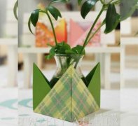 手工折纸花瓶底托的折法 漂亮花盆底托图解教程